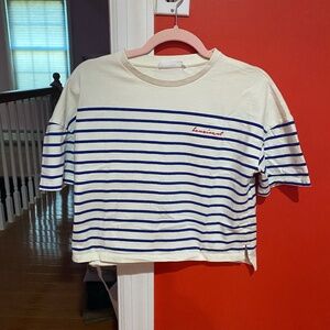 Cropped striped top